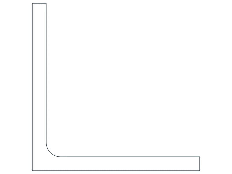 L6X6X1/2 Steel Section CAD block — line drawing preview of the DWG file