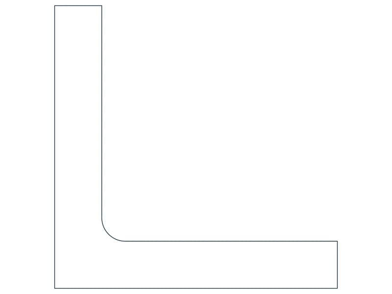 L6X6X1 Steel Section CAD block — line drawing preview of the DWG file