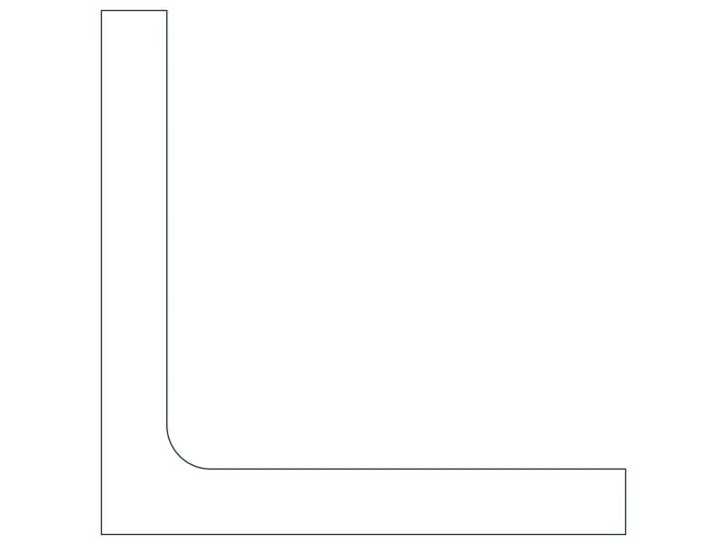 L6X6X3/4 Steel Section CAD block — line drawing preview of the DWG file