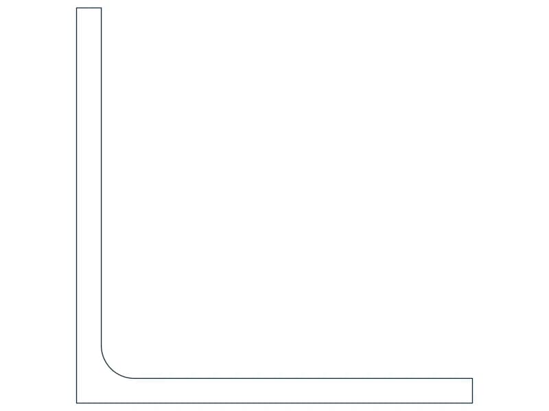 L6X6X3/8 Steel Section CAD block — line drawing preview of the DWG file