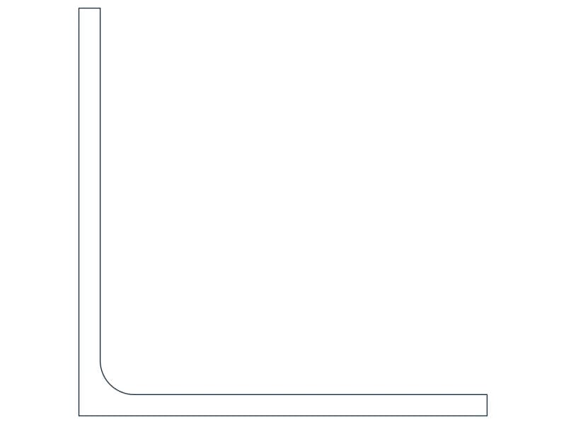 L6X6X5/16 Steel Section CAD block — line drawing preview of the DWG file