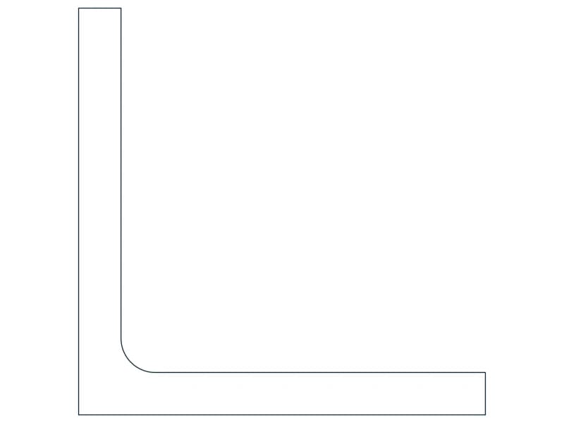 L6X6X5/8 Steel Section CAD block — line drawing preview of the DWG file