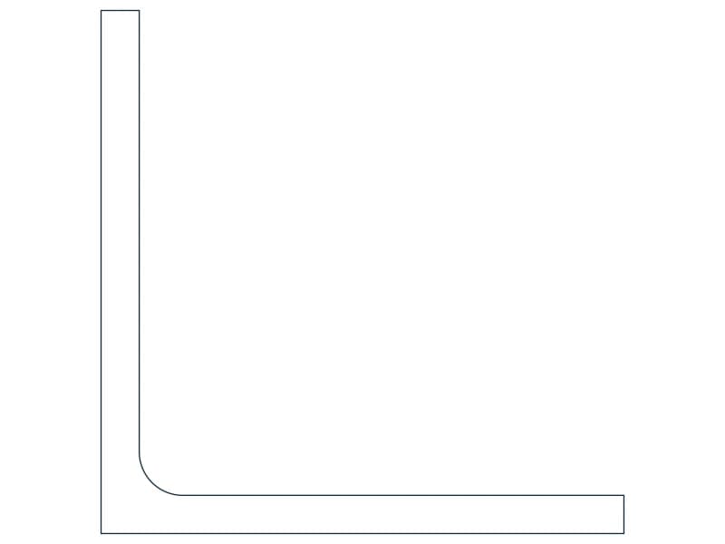 L6X6X7/16 Steel Section CAD block — line drawing preview of the DWG file