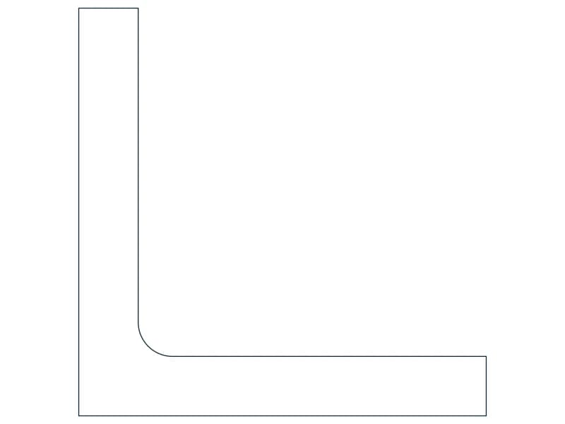 L6X6X7/8 Steel Section CAD block — line drawing preview of the DWG file
