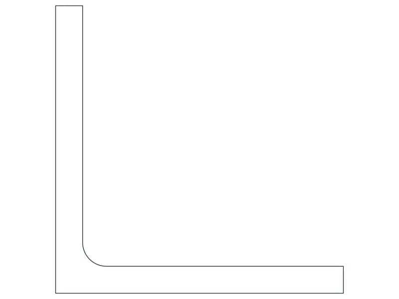 L6X6X9/16 Steel Section CAD block — line drawing preview of the DWG file