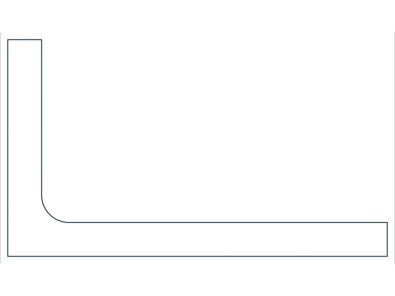 L7X4X5/8 Steel Section CAD block — line drawing preview of the DWG file