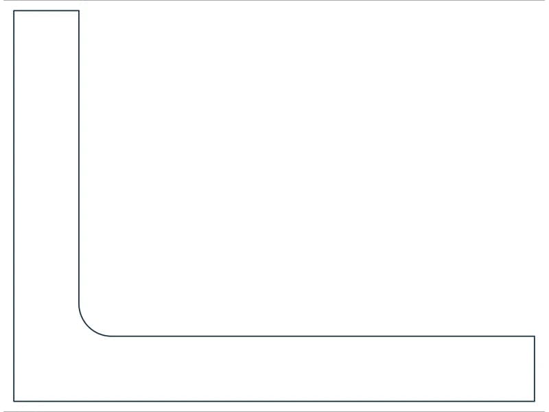 L8X6X1 Steel Section CAD block — line drawing preview of the DWG file