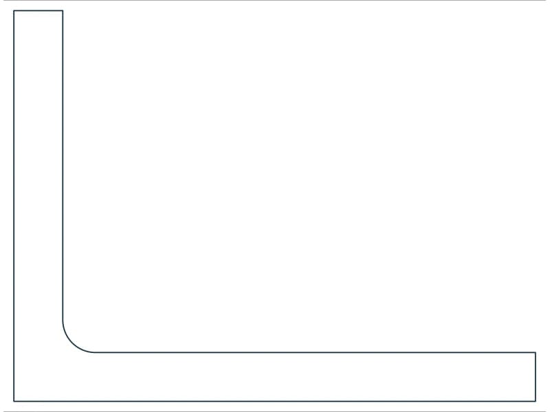 L8X6X3/4 Steel Section CAD block — line drawing preview of the DWG file