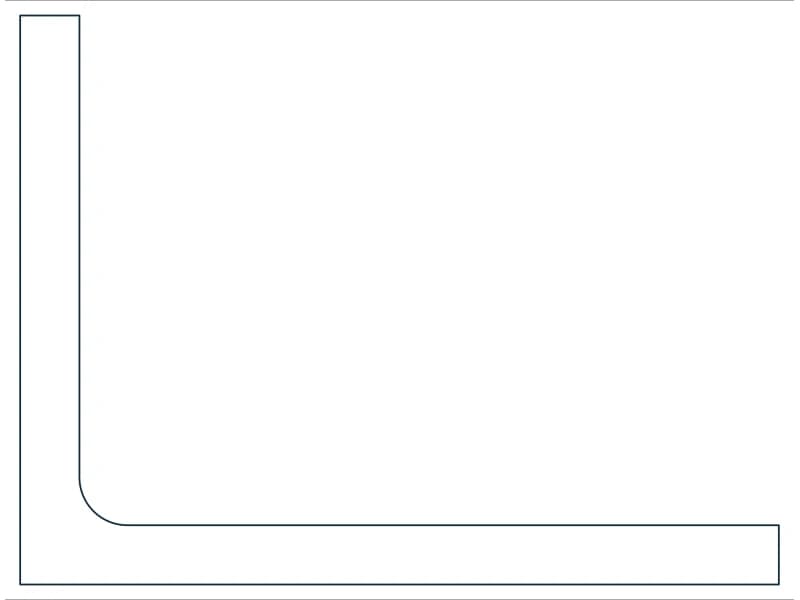 L8X6X5/8 Steel Section CAD block — line drawing preview of the DWG file
