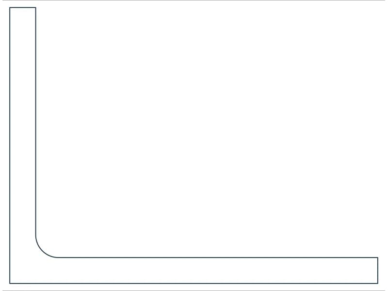 L8X6X9/16 Steel Section CAD block — line drawing preview of the DWG file