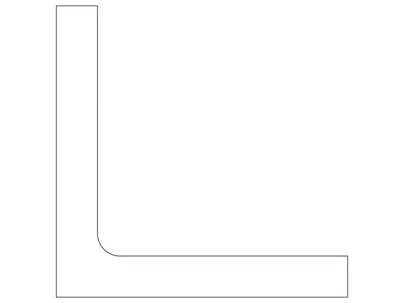 L8X8X1-1/8 Steel Section CAD block — line drawing preview of the DWG file