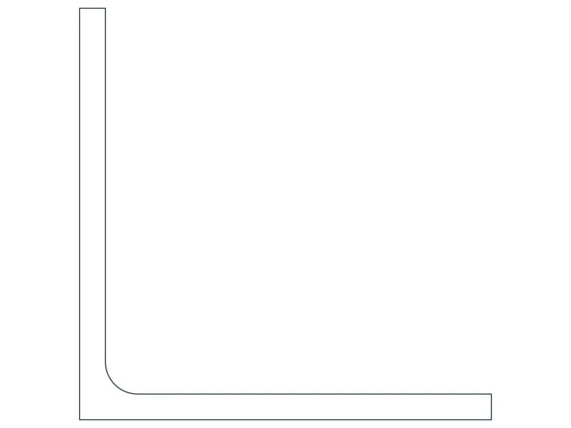 L8X8X1/2 Steel Section CAD block — line drawing preview of the DWG file