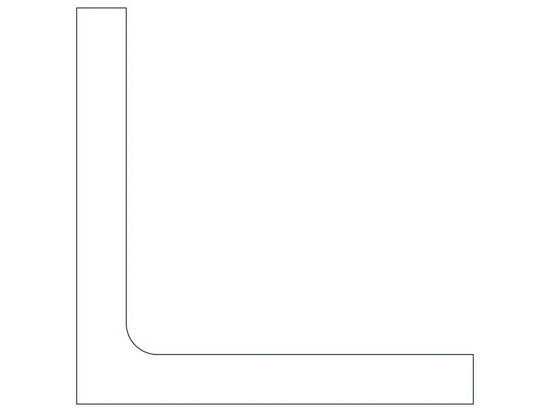 L8X8X1 Steel Section CAD block — line drawing preview of the DWG file