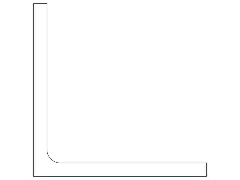 L8X8X5/8 Steel Section CAD block — line drawing preview of the DWG file