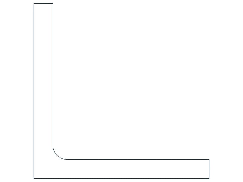 L8X8X7/8 Steel Section CAD block — line drawing preview of the DWG file