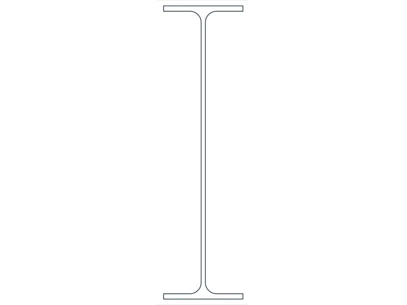 M10X8 Steel Section CAD block — line drawing preview of the DWG file