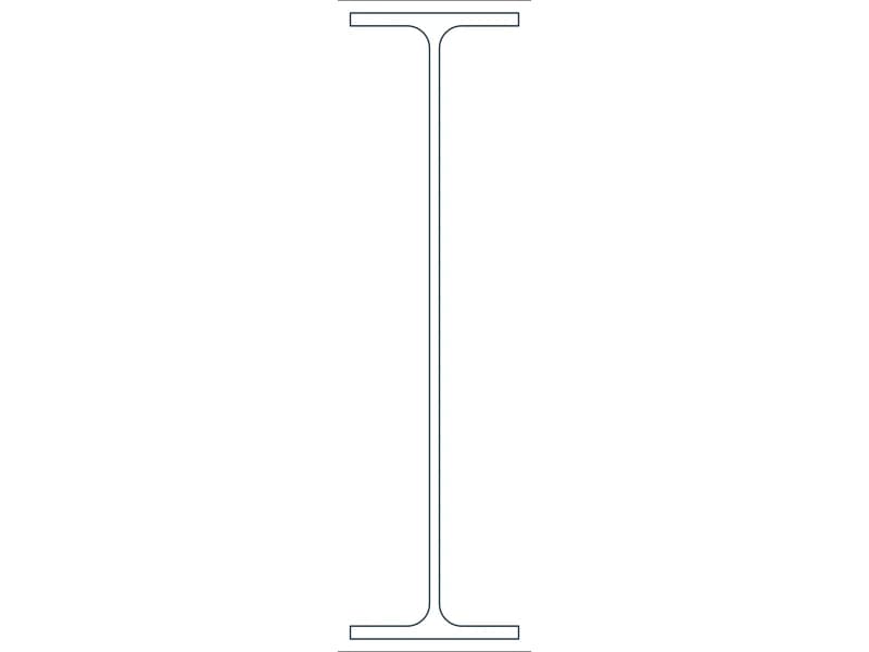M10X9 Steel Section CAD block — line drawing preview of the DWG file