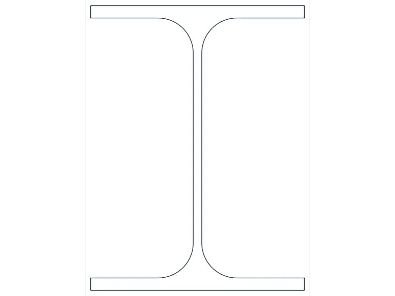 M3X2.9 Steel Section CAD block — line drawing preview of the DWG file