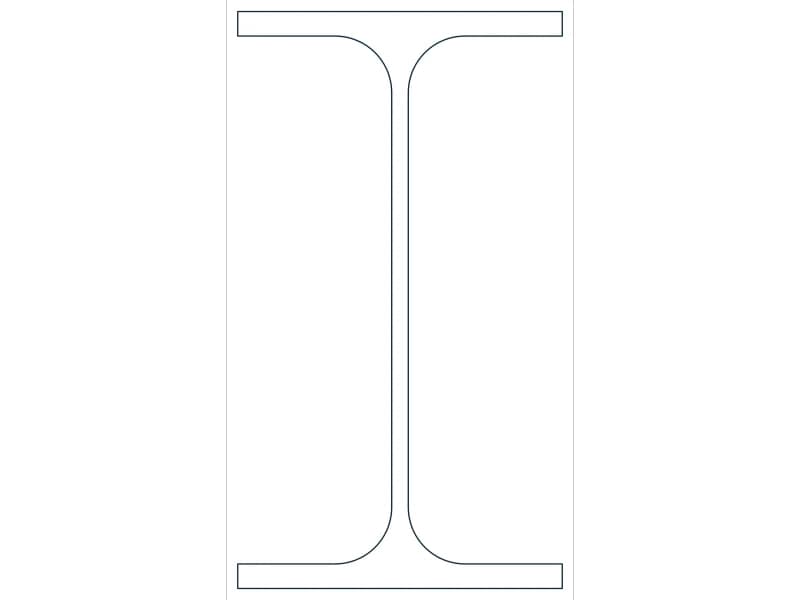 M4X4.08 Steel Section CAD block — line drawing preview of the DWG file