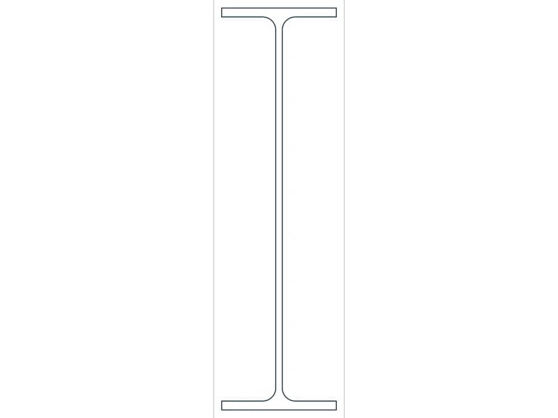 M8X6.2 Steel Section CAD block — line drawing preview of the DWG file