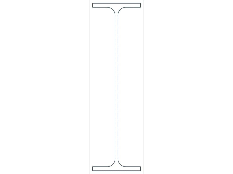 M8X6.5 Steel Section CAD block — line drawing preview of the DWG file