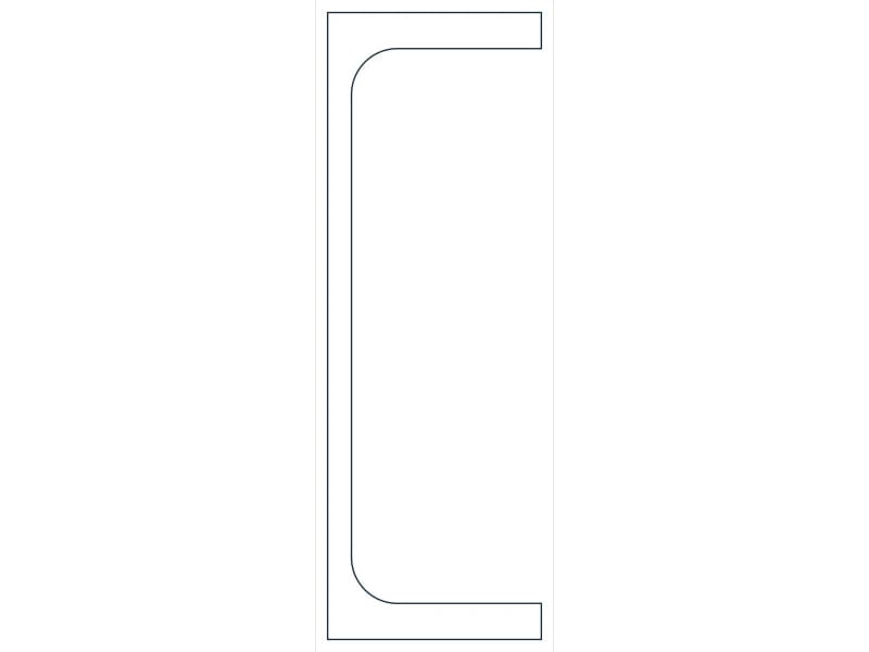 MC10X25 Steel Section CAD block — line drawing preview of the DWG file