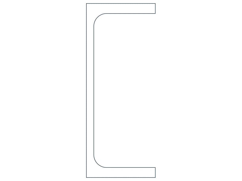 MC10X28.5 Steel Section CAD block — line drawing preview of the DWG file