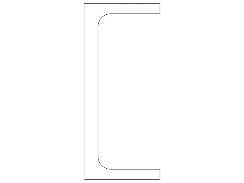 MC10X41.1 Steel Section CAD block — line drawing preview of the DWG file