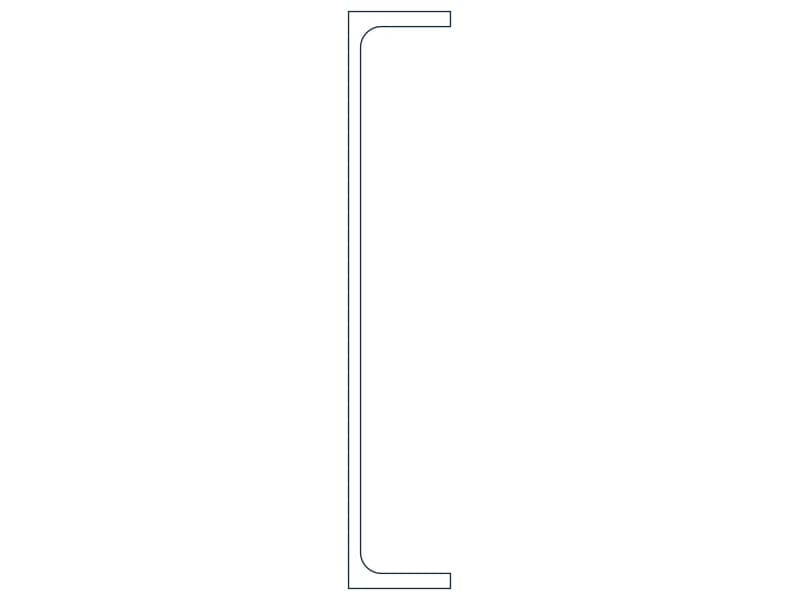 MC12X14.3 Steel Section CAD block — line drawing preview of the DWG file