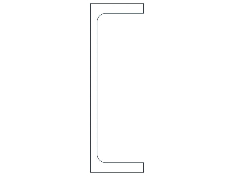 MC12X35 Steel Section CAD block — line drawing preview of the DWG file