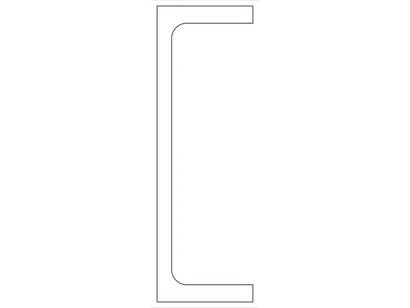 MC12X40 Steel Section CAD block — line drawing preview of the DWG file