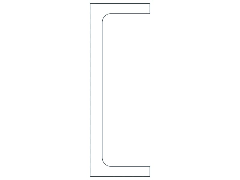 MC12X50 Steel Section CAD block — line drawing preview of the DWG file