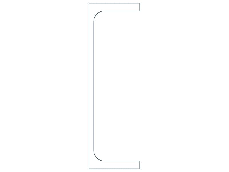 MC13X31.8 Steel Section CAD block — line drawing preview of the DWG file