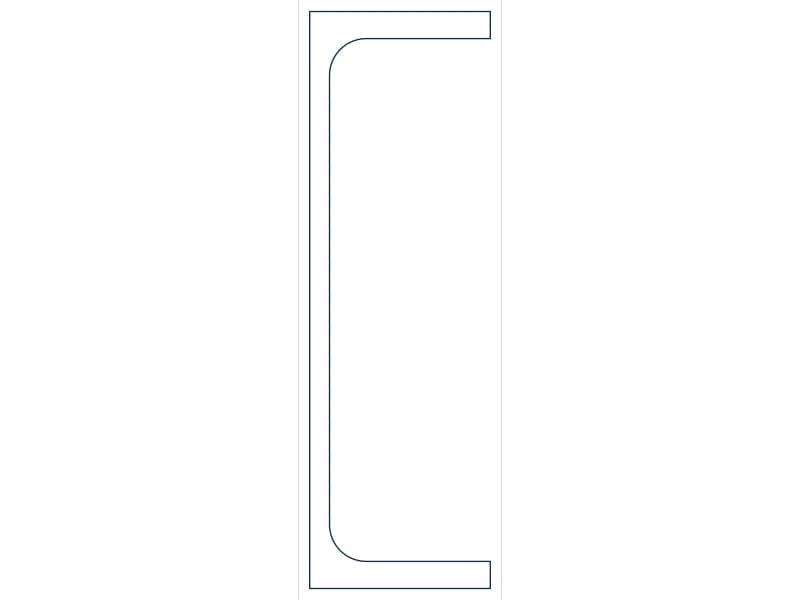 MC13X35 Steel Section CAD block — line drawing preview of the DWG file