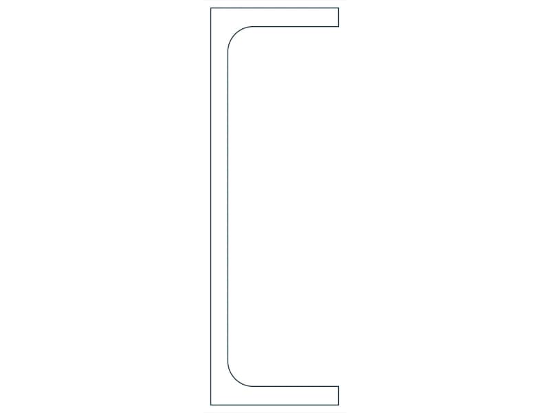 MC13X40 Steel Section CAD block — line drawing preview of the DWG file