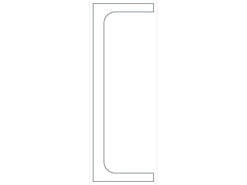 MC13X50 Steel Section CAD block — line drawing preview of the DWG file