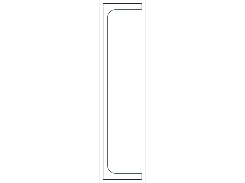 MC18X42.7 Steel Section CAD block — line drawing preview of the DWG file