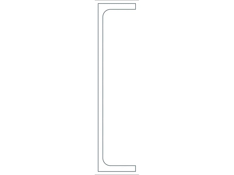 MC18X45.8 Steel Section CAD block — line drawing preview of the DWG file