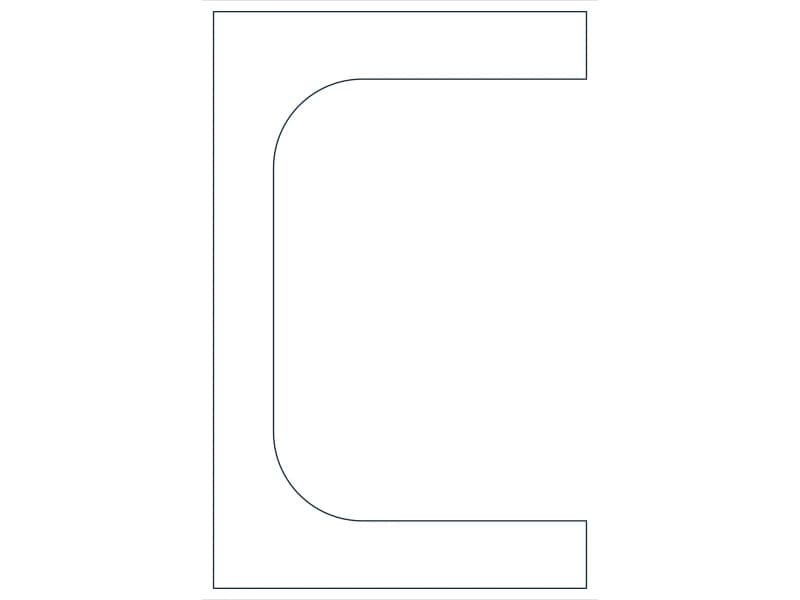MC3X7.1 Steel Section CAD block — line drawing preview of the DWG file