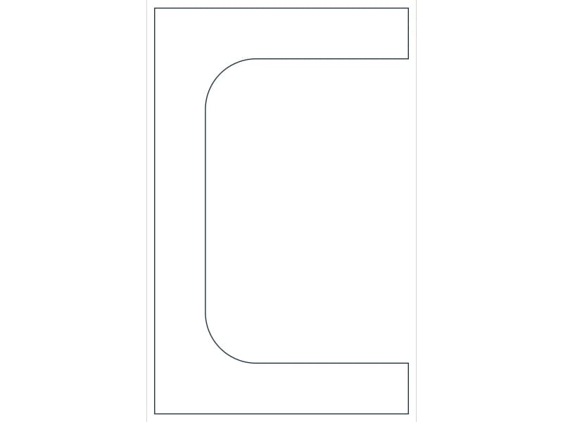 MC4X13.8 Steel Section CAD block — line drawing preview of the DWG file