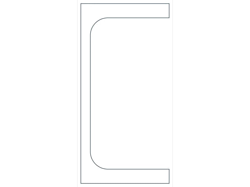 MC6X15.1 Steel Section CAD block — line drawing preview of the DWG file