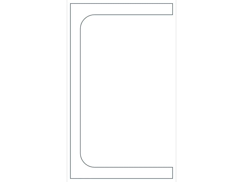 MC6X15.3 Steel Section CAD block — line drawing preview of the DWG file