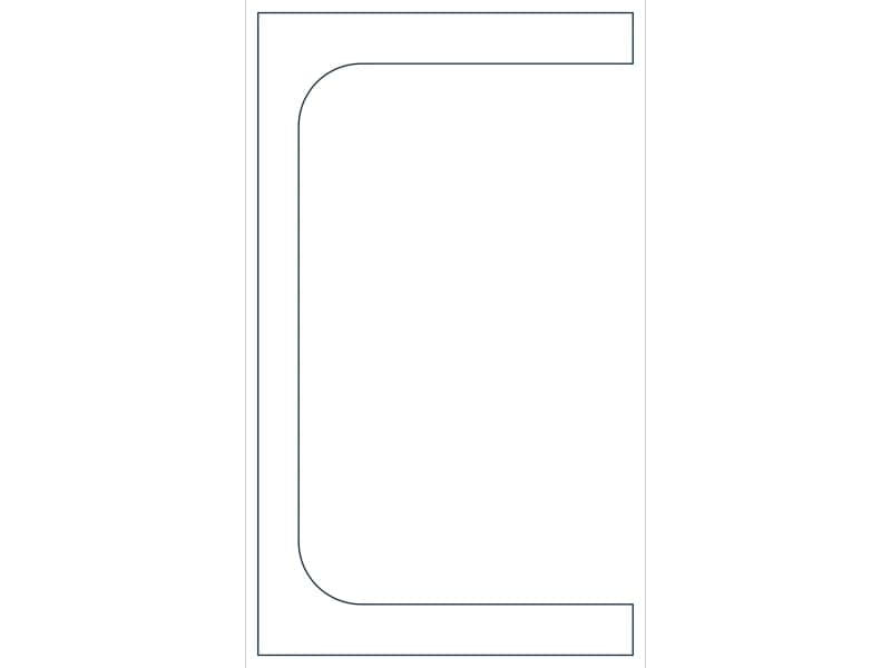 MC6X18 Steel Section CAD block — line drawing preview of the DWG file