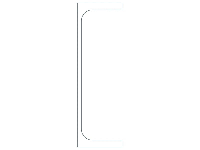 MC6X6.5 Steel Section CAD block — line drawing preview of the DWG file