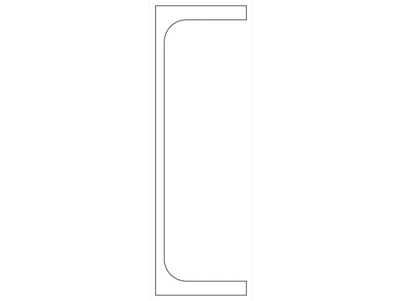 MC6X7 Steel Section CAD block — line drawing preview of the DWG file