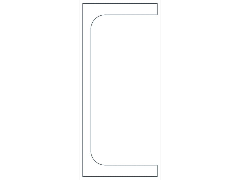 MC8X21.4 Steel Section CAD block — line drawing preview of the DWG file