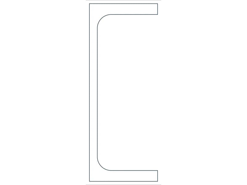 MC9X23.9 Steel Section CAD block — line drawing preview of the DWG file