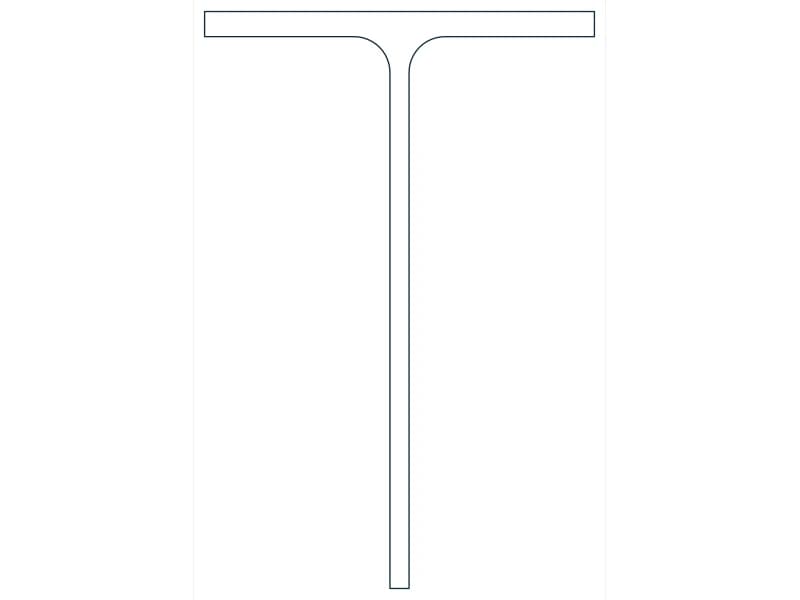 MT3X1.85 Steel Section CAD block — line drawing preview of the DWG file