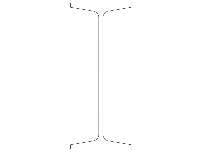S12X31.8 Steel Section CAD block — line drawing preview of the DWG file