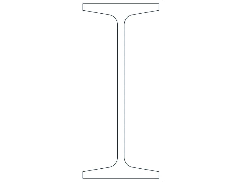 S12X40.8 Steel Section CAD block — line drawing preview of the DWG file